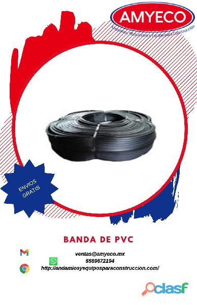 BANDA DE PVC OJILLADA O SIN OJILLO / 2