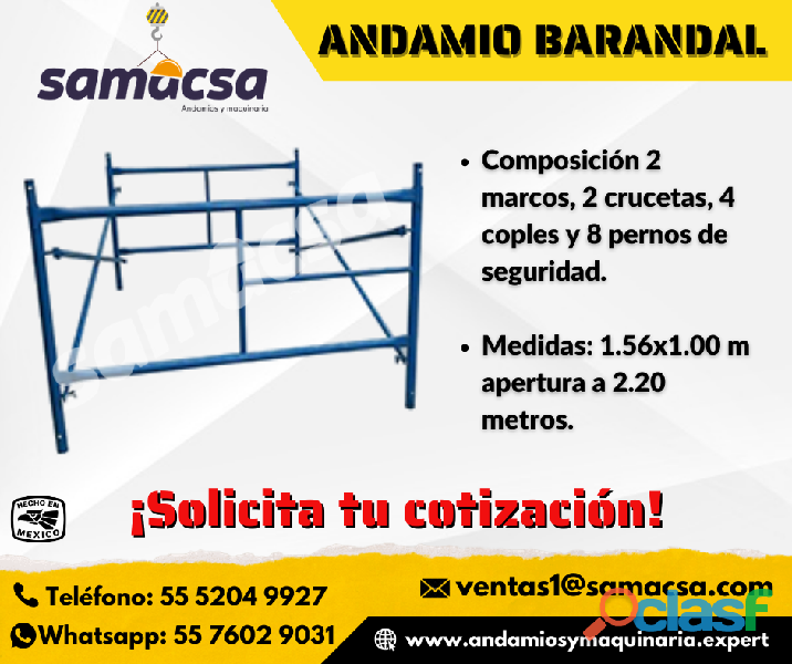 Barandal Andamio Estructural.