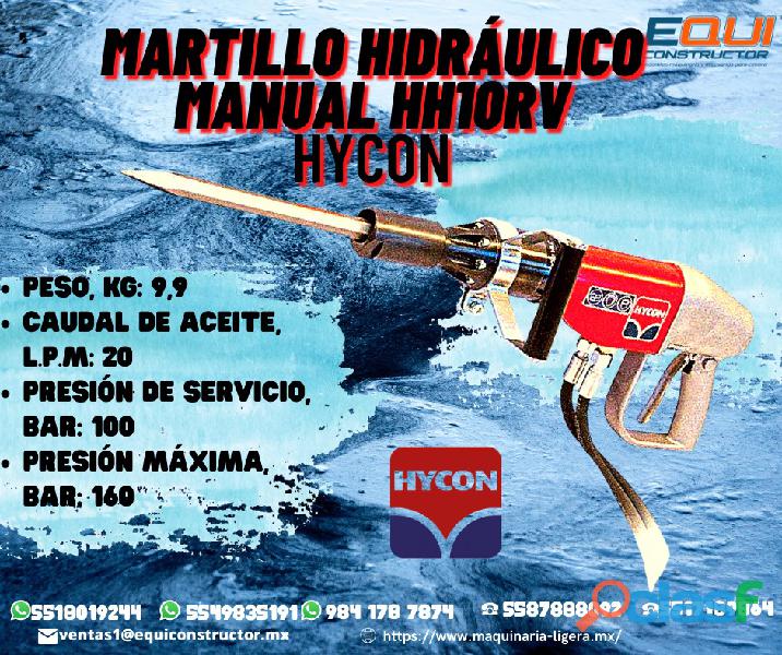 MARTILLO HIDRAULICO MANUAL HYCON HH10RV