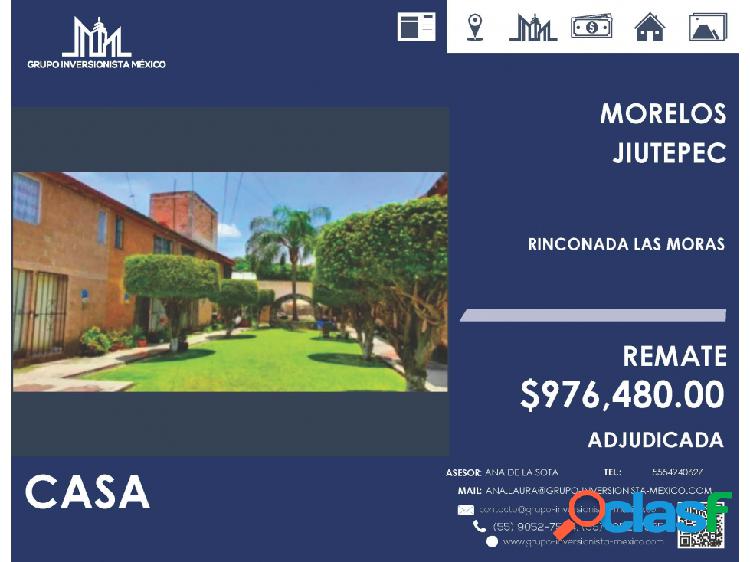 REMATO casa en Rinconada de la Moras Jiutepec $976,480.00