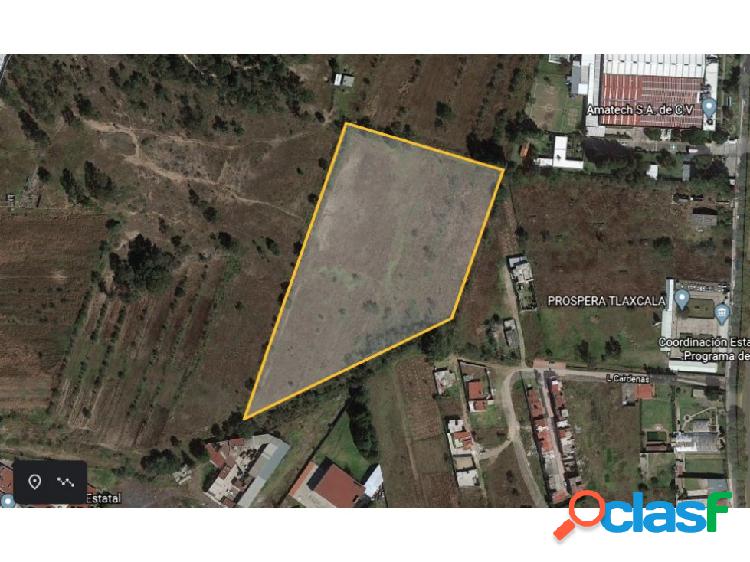 Terreno en Tlaxcala 2 has para desarrollo a 5 min de
