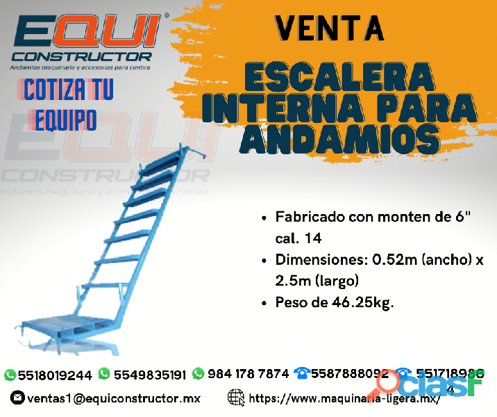 Venta de Escalera interna Para Andamio en Ecatepec