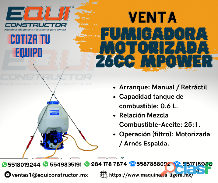 Venta de Fumigadora Motorizada 26CC Mpower en Ecatepec