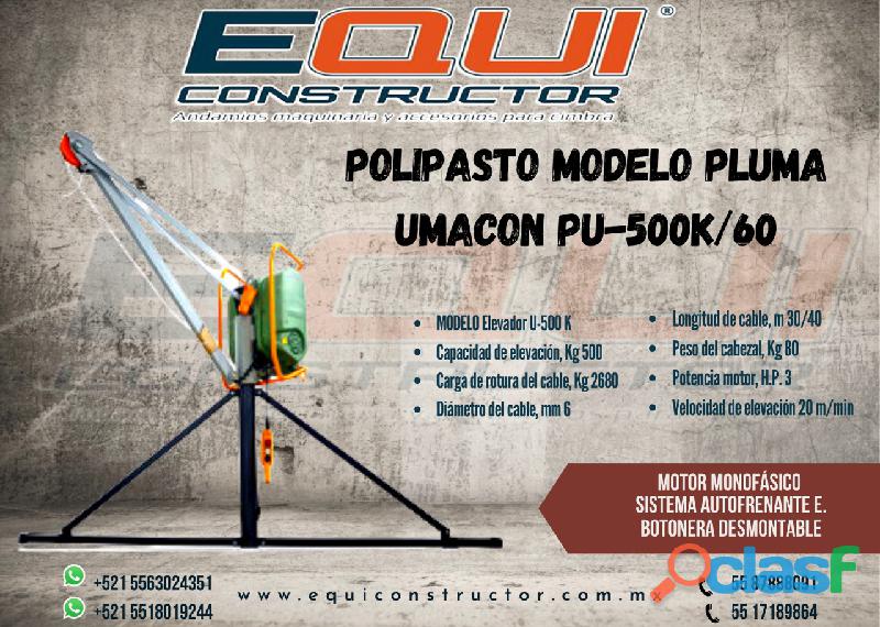 POLIPASTO MODELO PLUMA UMACON PU 500K/60