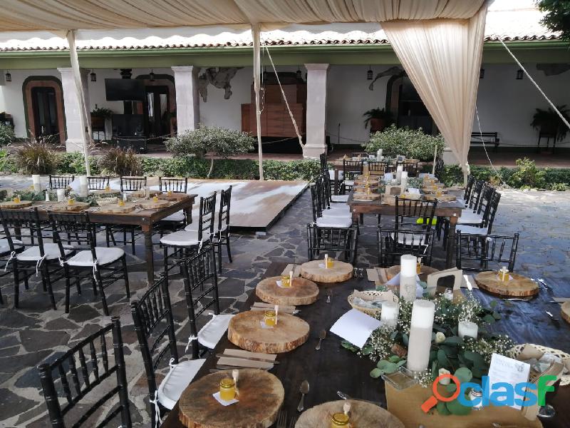Renta de mesas y sillas para eventos en Querétaro