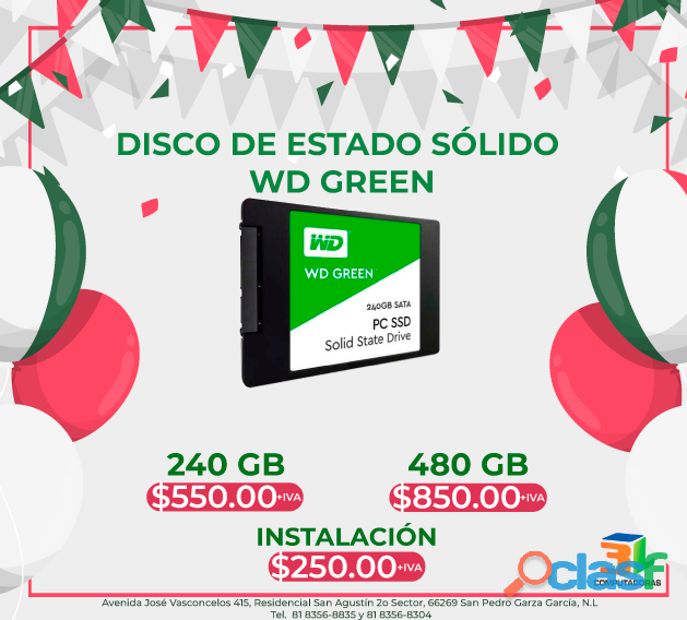 Disco de Estado Solido wd green