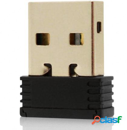 Acteck Mini Adaptador de Red USB LKAD-400, Inalámbrico, 150