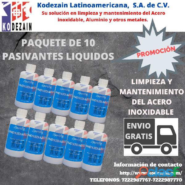 10 ULTRAS PASIVANTE Y LIMPIADOR PARA ACERO INOXIDABLE