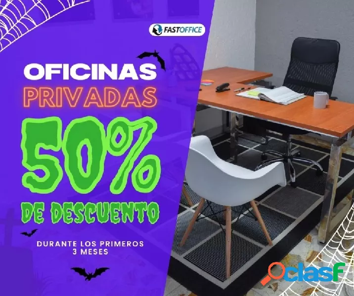 Promoción de oficinas amuebladas en Colima centro