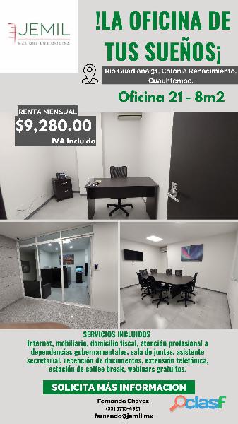 Oficina en renta amueblada Rio Guadiana OF21