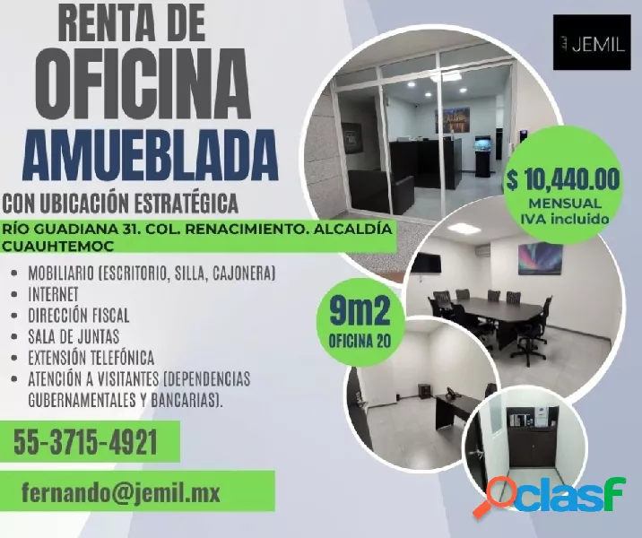 Oficina todo incluido en Reforma, Rio Guadiana OF20