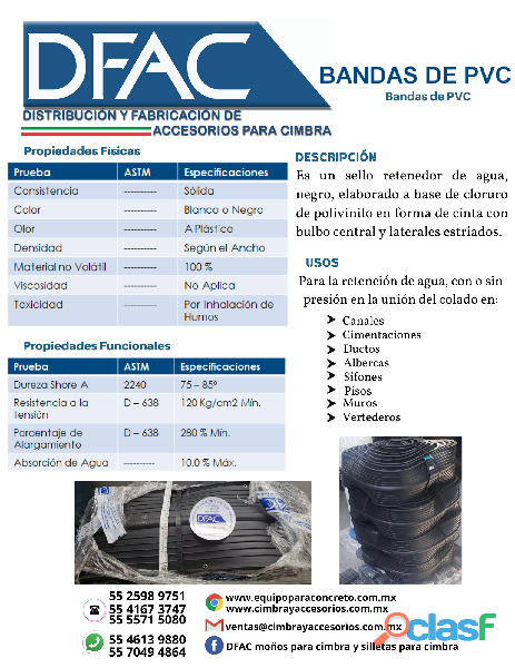 BANDA DE PVC DFAC