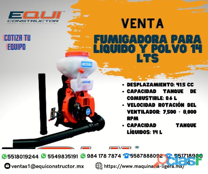 Venta de Fumigadora para Liquido y Polvo 14 LT en Ecatepec