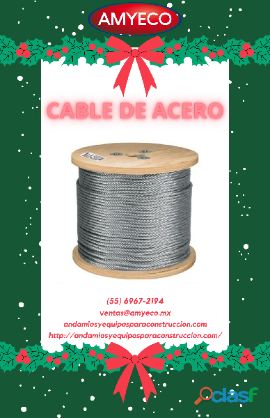 CABLE DE ACERO DE 3/8" * 7