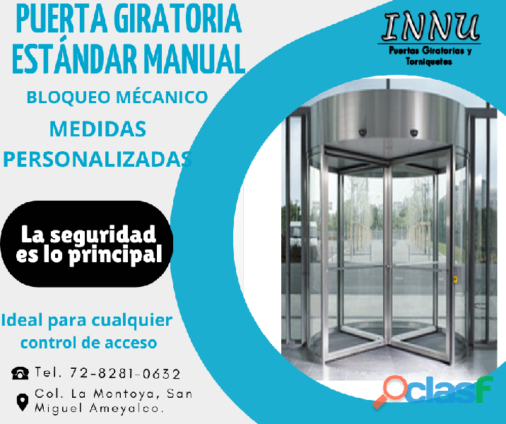 PUERTA GIRATORIA ESTÁNDAR MANUAL