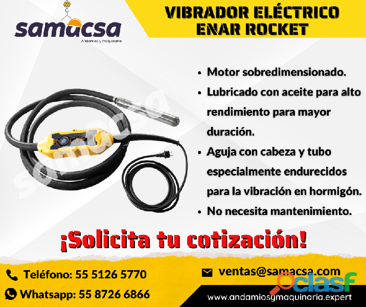 Vibradores para concreto/ eléctricos, ROCKET ENAR