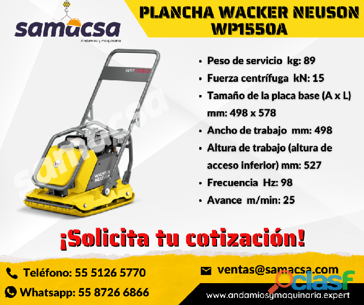 compactador vibratorio / equipo WACKER