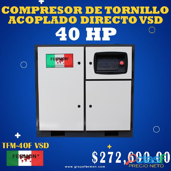COMPRESOR DE TORNILLO ACOPLADO DIRECTO VSD 40HP