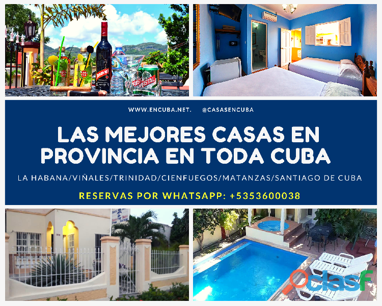 Las mejores casas de renta en Cuba, La Habana, Varadero,