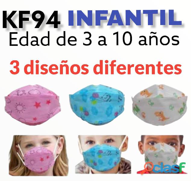 LOTE DE CUBREBOCAS KF94 INFANTIL EN EMPAQUE INDIVIDUAL