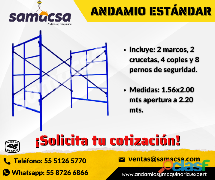 Venta de estructuras de Andamio Tubular Estándar