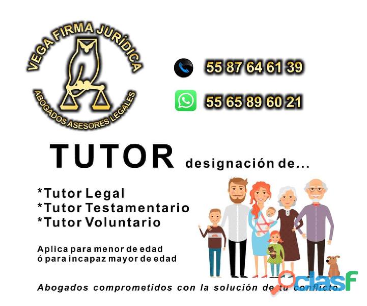 Designación de tutor asesoría legal 55 87 64 61 39