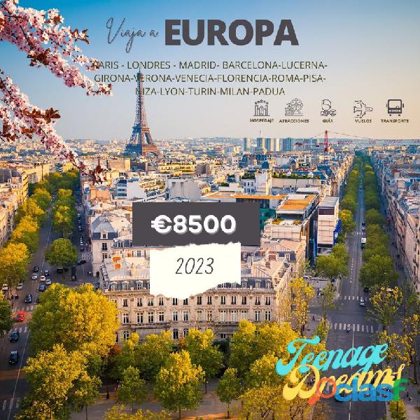 Tour Europa 22 Días Julio 2023 Quinceañeras y Graduados