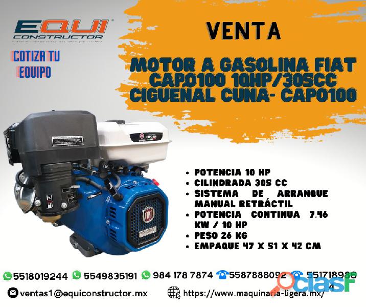 Venta de Motor a Gasolina Fiat CAPO100 10HP/305CC Cigueñal