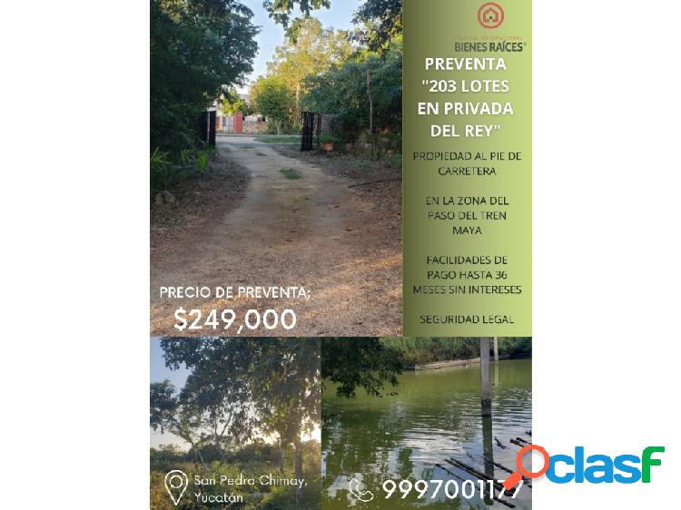 203 lotes de terreno Mayab en Chimay, Yucatán