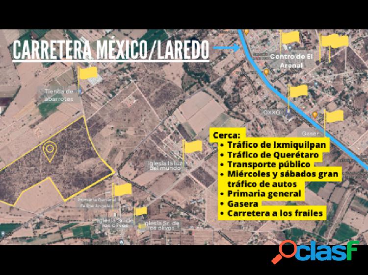 27.7 hectareas, El Arenal, Hgo.