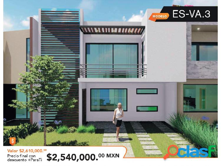 Casa Residencial en venta 3 habitaciones, modelo ES-VA 3