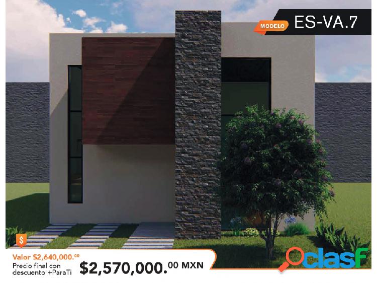Casa Residencial en venta explanada sur,modelo ES-VA 7