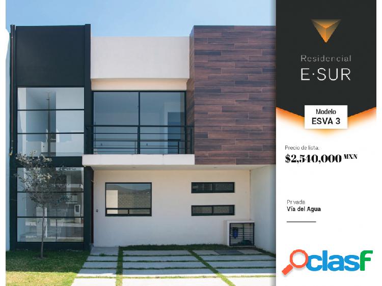 Casas E3: 2 recamaras Residencial E-SUR, en Pachuca 154m2