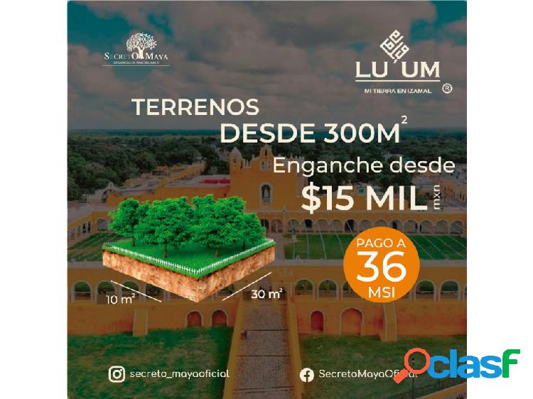 LU_UM SM TERRENOS EN PUEBLO MAGICO IZAMAL 300 MTS 2