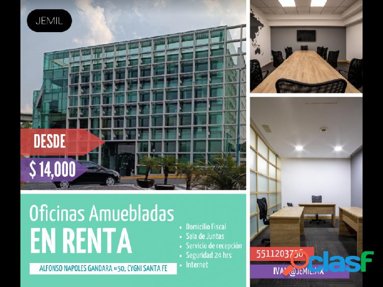 Oficina Amueblada en CYGNI SANTA FE