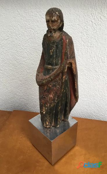 Precioso Apóstol, escultura de madera estofada