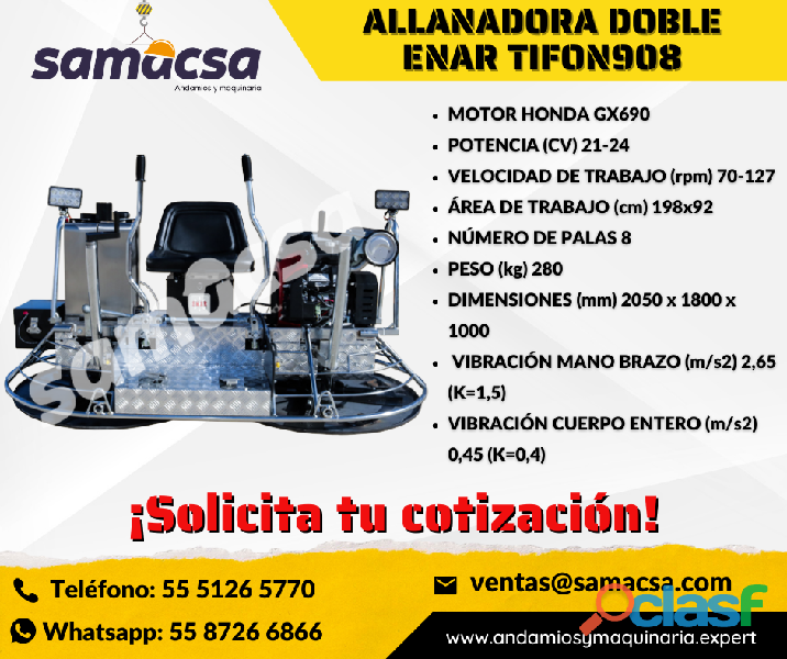 Allanadora equipo Doble ENAR en venta