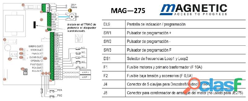 MAG 275 CENTRAL DE MANDO BOLARDOS MAGNETIC