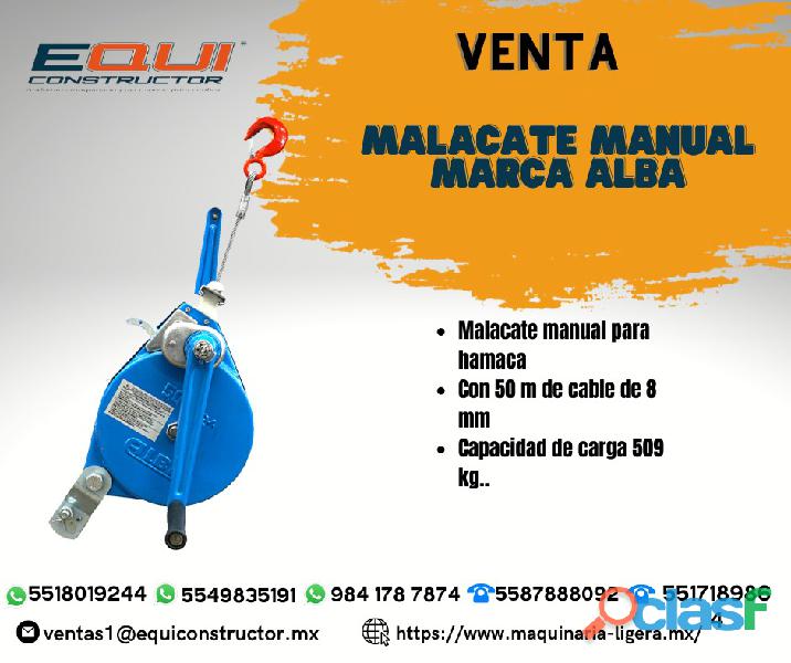 Venta de Malacate Manual ALBA