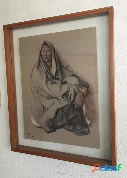 F. Zúñiga (1912 1998), "mujer con rebozo sentada"