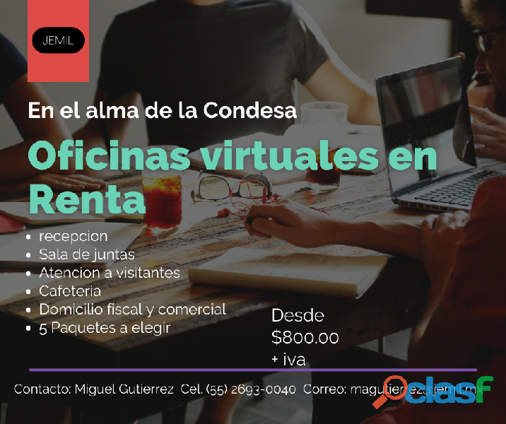 Renta de Oficina Virtual en la Condesa.