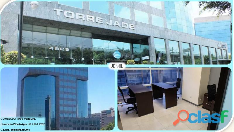Renta de oficinas nuevas en Torre Jade