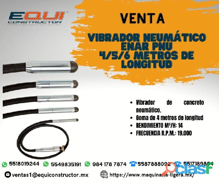 Venta vibrador neumático enar 4/5/6 m de longitud