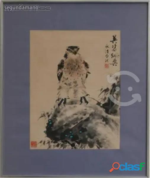 "Águila", Arte chino, hermosa acuarela.