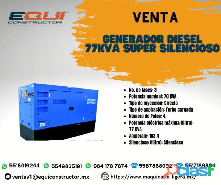 Venta Generador Diesel 77 KVA