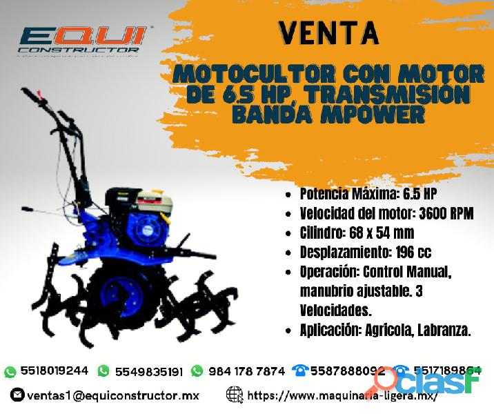 Venta "Motocultor con Motor, Transmisión Banda MPOWER".