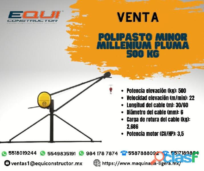 Venta polipasto pluma Equiconstructor