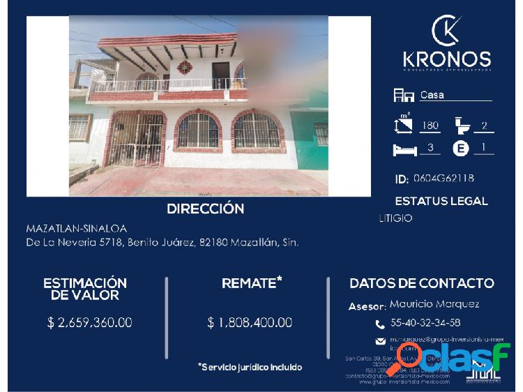 "Invierte en Mazatlán: Casa cerca de la playa".