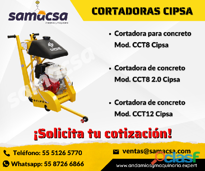 Samacsa equipo de Corte de asfalto CIPSA