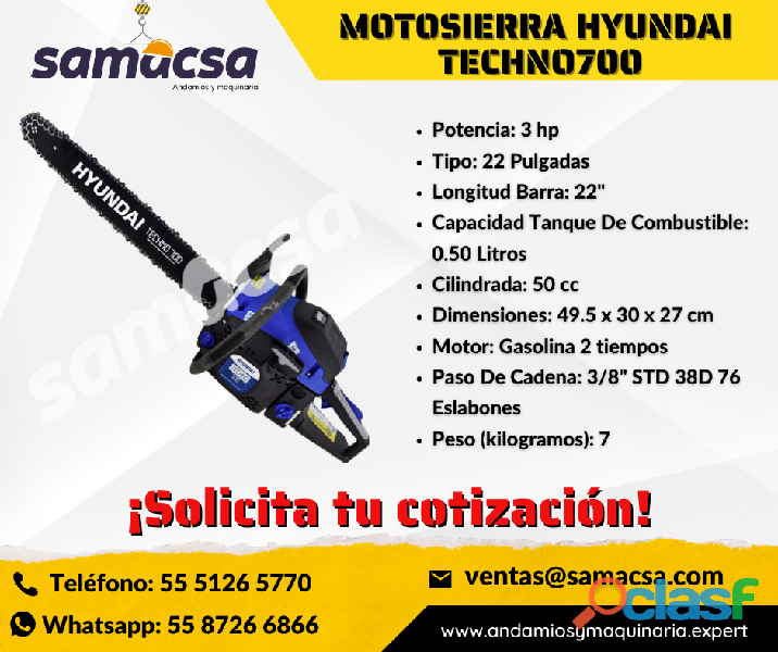 Samacsa Motosierra equipo Hyundai